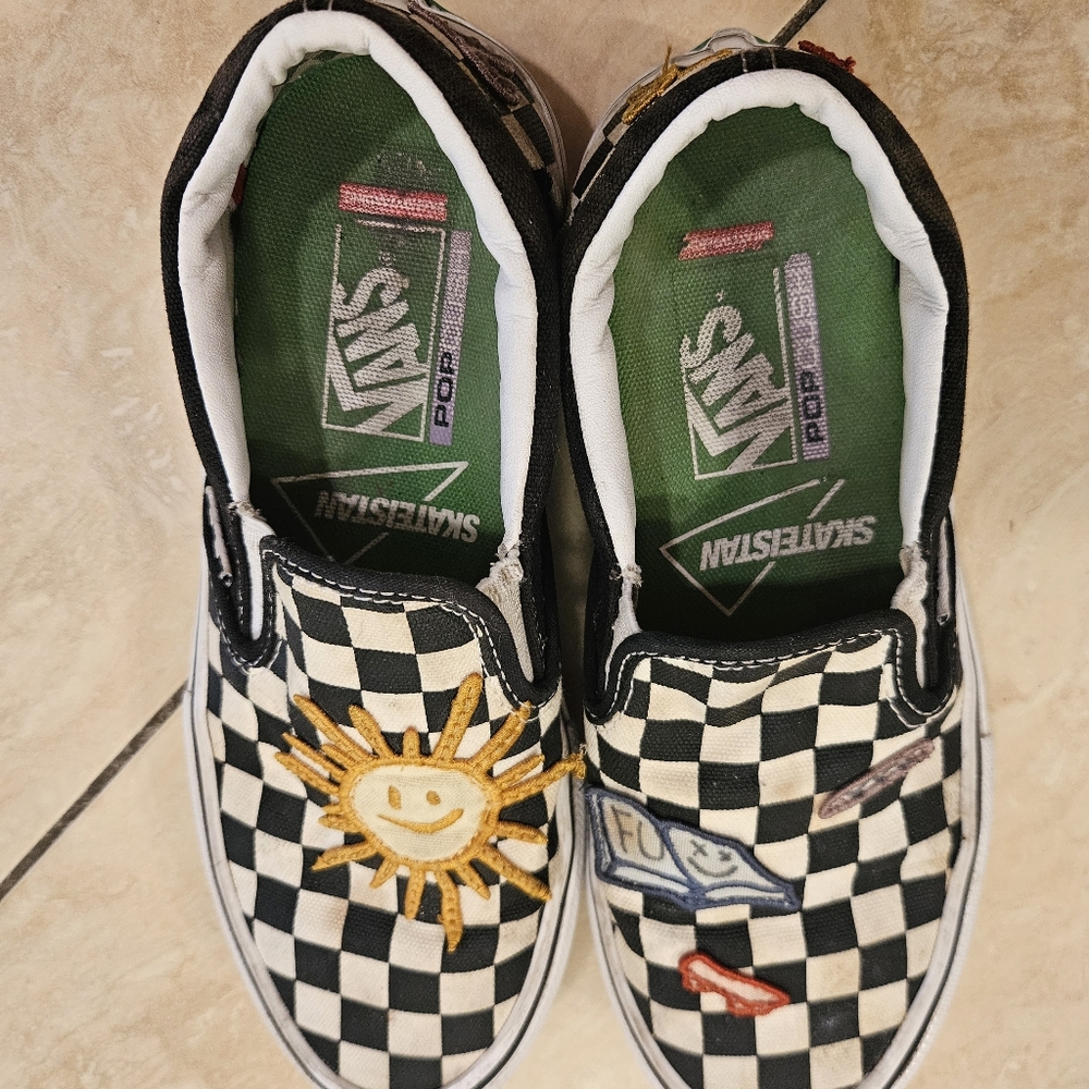 Vans skatistan slip on checkered skateboard sneakers MEN size US 5.5 - Picture 8 of 10